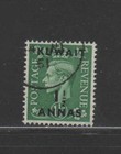 Kuwait  95  1950  1 1 2a On 1 1 2p  King George Vi Surcharged   F-vf  Used  C