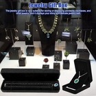 Black Velvet Bracelet Chain Necklace Ring Gift Box Storage Case Jewelry Display