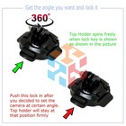 360   Rotating Helmet Mount W  Lock   3m Adhesive For Gopro Hero 2 3 3  4 Session