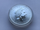 2002 Silver Britannia 1oz 1 Ounce 2 Pounds  958 Fine Silver Gilded Coin