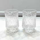 Pair Of Iittala Ultima Thule Clear Pressed Glass Creamers Finland 3 5 