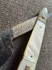 Old Vintage Antique Tillotson Sheffield Mother Of Pearl Straight Razor