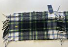 Polo Ralph Lauren Cashmere Plaid Scarf Navy  275 12  X 72  White Green Navy Blue