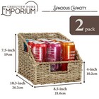 2-pack Seagrass Wicker Storage Baskets For Shelves And Pantry - Decorative Wi   