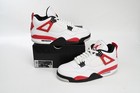Us Size 7-12 Jordan 4 Retro   red Cement   Mid Top Men Basketball Shoes Sneakers
