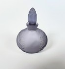 Art Deco Antique 1920 s French Embossed Purple Satin Glass Perfume Bottle France