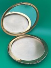 Vtg Elgin American Art Deco Yellow Gold Powder Rouge Compact Gold Tone Unused