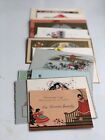 Lot Of 17 Ornate Vintage Or Antique Art Deco Victorian Family  Christmas Cards