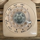 Vintage Rotary Phone Telephone Office Desk Pink beige Itt 500 Prop Tested Works 