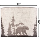 Go so Goso Printed Animal Lamp Shade For Table Lamps-brown Bear Deer Linen