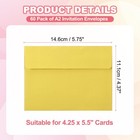 60pack A2 Envelopes  Yellow Invitation Envelopes4-3 8  X 5-3 4 