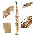 Brass Straight Soprano Sax Saxophone Bb B Flat Woodwind Instrument With Case