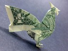 Dollar Origami Rooster W  Real Money Handmade Animal Birdchristmas Cash Art Gift