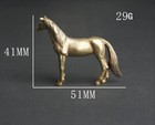Brass Long Tail Horse Animal Statue Small Sculpture Tabletop Figurine Home Decor