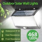 468 Led Solar Power Lights Outdoor Pir Motion Sensor Garden Security Wall Lamp