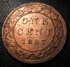 Old Canadian Coins 1887 Large Cent Canada Unc Highgrade Beauty