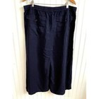 Lauren Ralph Lauren Skirt Large Navy Blue Maxi Slits Lyocell Pull On Beach Cozy