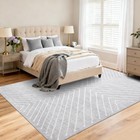 Geometric Area Rug 4x6 Washable Bedroom Rug Non Slip Contemporary Living Room   