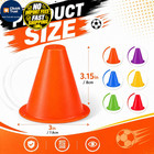 Unittype 60 Pack Mini Cones For Sports Training  3 15 Inch Multicolor