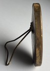 Antique Victorian Brass Small Oval Easel Stand Picture Frame For Desk Vanity