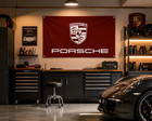 Porsche 3x5ft Wall Flag Garage Banner Racing Car Man Cave Decor
