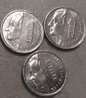 Lot Of 3 Spanish 1 Peseta Coins