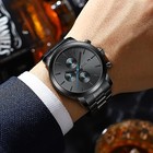  Mens Stylish Casual Quartz Watches For Men Luxury Waterproof A Black Blue