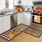 Fall Kitchen Rugs And Mats For Floor  Fall Decorations For Home  2 Pcs Non