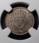 1893 Great Britain Proof 3 Pence Ngc Pf64 - Victoria Veiled Head - 1 312 Minted 