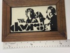 Vtg The Doors Jim Morrison Carnival Foil Mirror Glass Wood Frame 6   5 