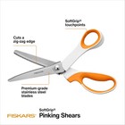 Pinking Shears 9 5 Inch Soft Grip Zig Zag Stainless Steel Fabric Scissors