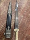Ornate Decorative Caucasian Dagger Kindjal With Scabbard Stainless Steel Prop
