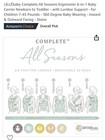 Lillebaby 6 In 1 Complete Airflow Baby Carrier Black
