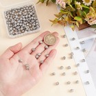200pcs 6mm Round Antique Silver Tibetan Alloy Spacer Beads For Jewelry Making