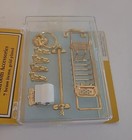 Dollhouse Miniature Bathroom  Accessories Set Gold Plated Brass Germany Nos 1 12