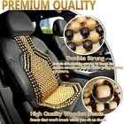 Zone Tech Automobile Car Wooded Beaded Comfortable Seat Cover Cushion Natural