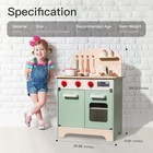 Wooden Play Kitchen For Kids  Realistic Toddler Kitchen Set  Wood Chef Preten   