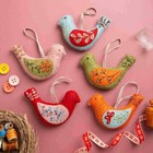 Corinne Lapierre Felt Craft Kit Folk Birds Wool Mix Felt - Beginner Level 