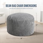 Adult Bean Bag Chair Giant Beanbag W  Filling Living Room 3ft Grey Large Big