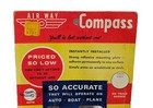 Vtg Nos 1950 s Air Way  Compass Dash Gauge Auto Car Boat Truck   Planes Htf
