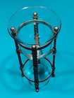Vintage Candle Holder With Brass Stand 11 tall 5 5  Wide