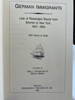 German Immigrants Passengers Bound From Bremen To New York 1847-1854 Zimmerman