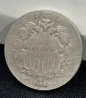 1866 Shield Nickel With Rays Copper-nickel Philadelphia