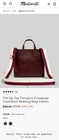 Madewell The Zip Top Transport Crossbody Colorblock Webbing Strap Dark Cabernet