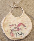 Vintage 1950 s   Lot Of 3 Baby Bibs   Plastic Front W terry Back