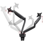 15  To 34  Dual Arm Lcd Monitor Desk Table Mount Stand Full Motion Gas Spring