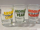 Absolut Vodka Authentic Single Shot Glass Lot Of 3 From Thailand