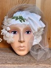 Vintage Art Nouveau Clay Mask Face Bride Too Be Woman  Lady Mask Wall Hanging