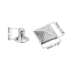 50 Sets Spike Rivet  10mm Pyramid Rapid Rivet Studs Square Spikes  Silver Tone