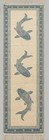 Hand Knotted Koi Fish Runner Rug Wool Blue Ivory Hallway Oriental Carpet